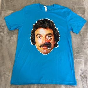 Tom Selleck Farrah Fawcett T Shirt